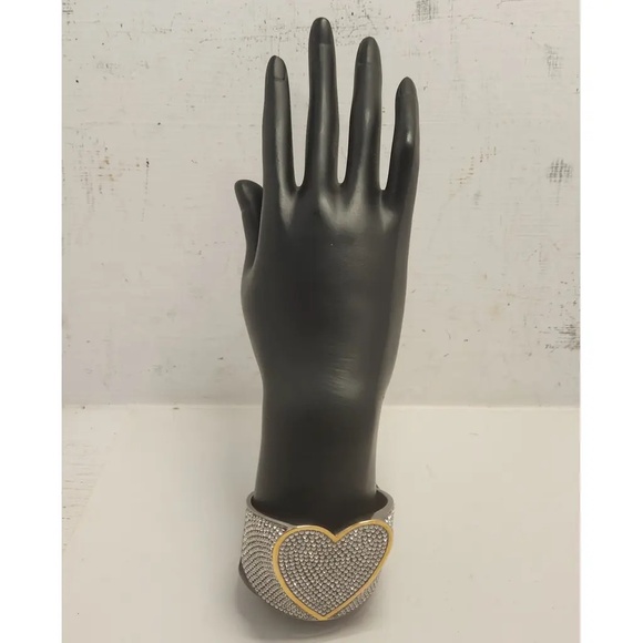 Zadig & Voltaire - Crystal Heart - Idol Strass Cuff Bracelet NWT Gorgeous! - Picture 7 of 14